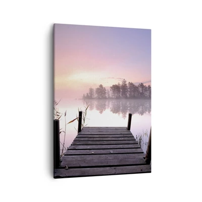 Bild auf Leinwand - Leinwandbild - Aus dem lila Nebel ... - 50x70 cm