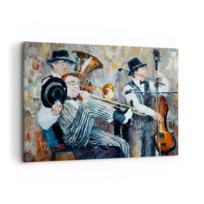 Bild auf Leinwand - Leinwandbild - Der ganze Jazz - 100x70 cm