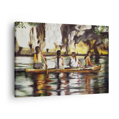 Bild auf Leinwand - Leinwandbild - In einem polynesischen Paradies - 70x50 cm