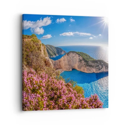 Bild auf Leinwand - Leinwandbild - Mein toller Griechenlandurlaub - 40x40 cm