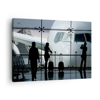 Bild auf Leinwand - Leinwandbild - Vis a vis am Flughafen - 70x50 cm