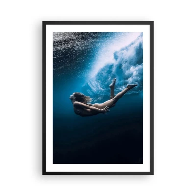 Poster in einem schwarzem Rahmen - Moderne Meerjungfrau - 50x70 cm