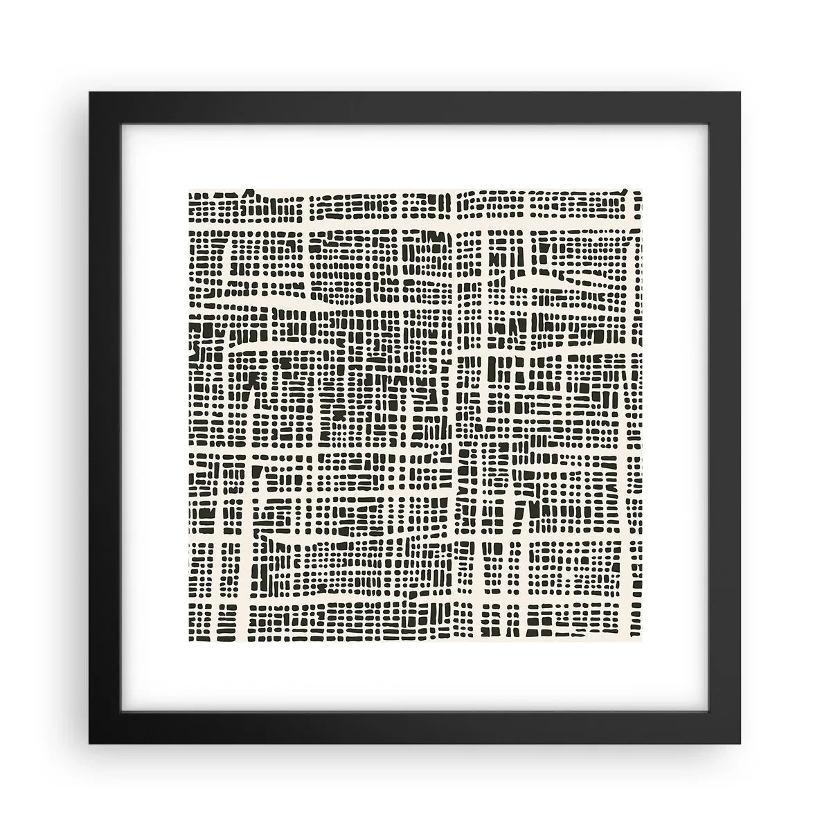 Poster in einem schwarzem Rahmen - Gewebte Komposition - 30x30 cm