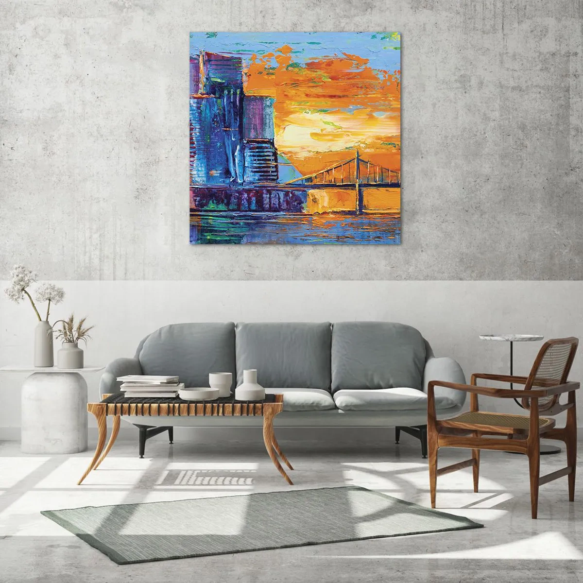 Glasbild - Bild auf glas - Kultur und Natur - 70x70 cm