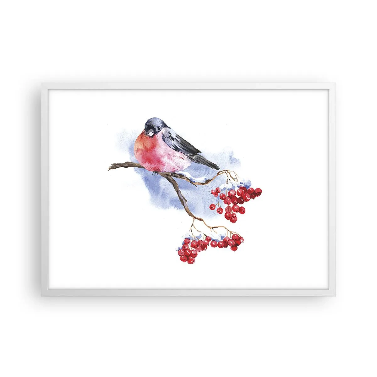 Poster in einem weißen Rahmen - Winter in Farbe - 70x50 cm