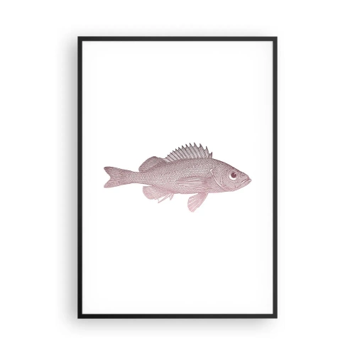 Poster in einem schwarzem Rahmen - Großäugiger Fisch - 70x100 cm