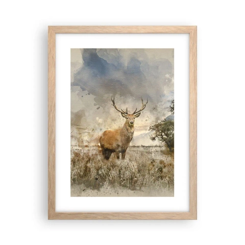 Poster in einem Rahmen aus heller Eiche - Würde – Stärke – Würde - 30x40 cm