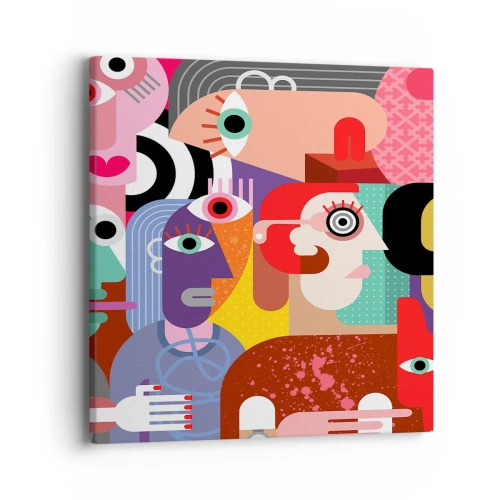 Bild auf Leinwand - Leinwandbild - Wir sind von Herrn Picasso - 40x40 cm