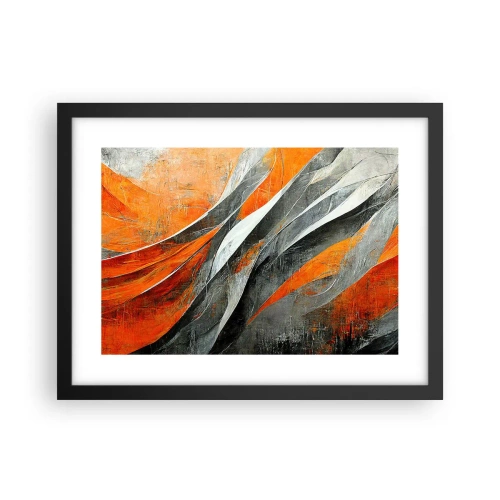 Poster in einem schwarzem Rahmen - Hitze und Kälte - 40x30 cm