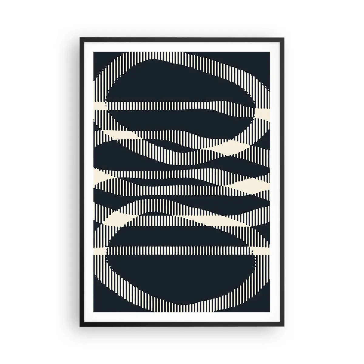 Poster in einem schwarzem Rahmen - Ein Versuch, die Dunkelheit zu durchbrechen - 70x100 cm