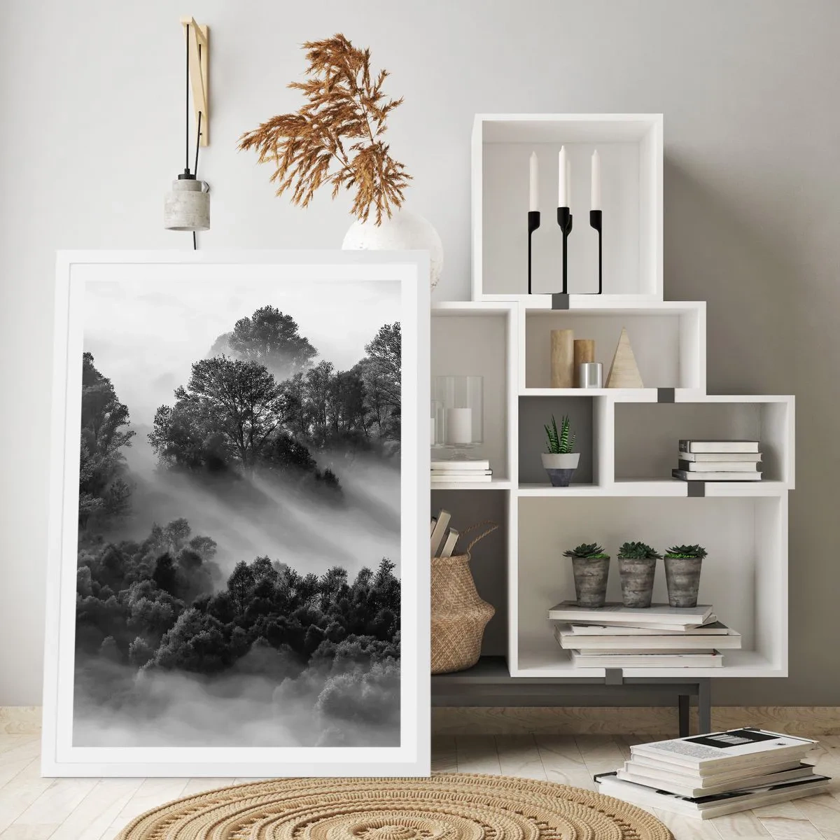 Poster in einem weißen Rahmen - Aufstehend aus dem Schlaf - 40x50 cm