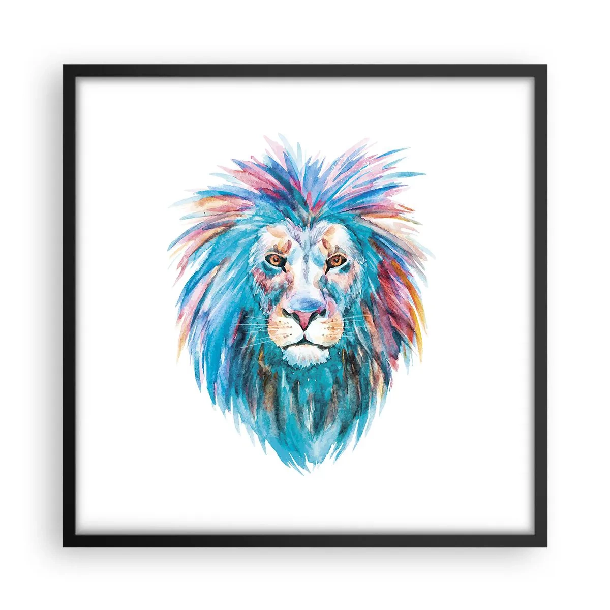 Poster in einem schwarzem Rahmen - Eine elektrisierende Aura - 50x50 cm