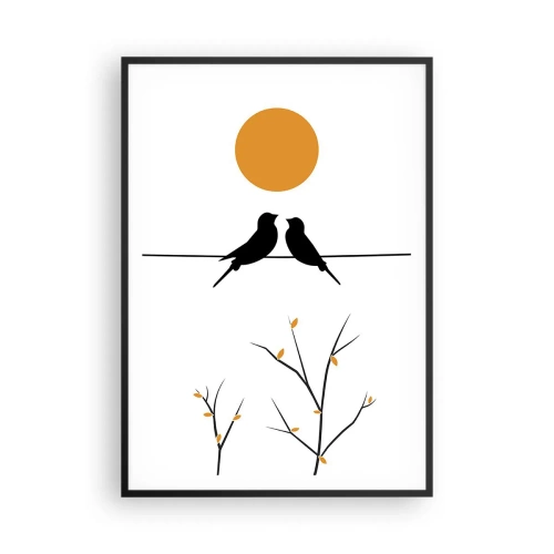 Poster in einem schwarzem Rahmen - Abend der Nachtigallen - 70x100 cm