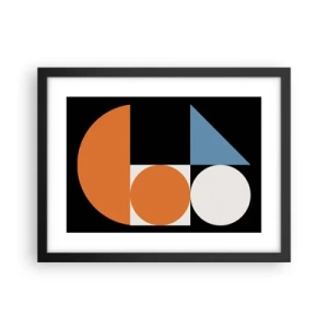 Poster in einem schwarzem Rahmen - Bebilderte Anordnung - 40x30 cm