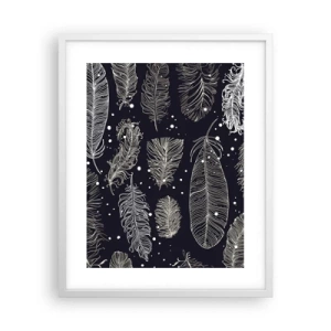 Poster in einem weißen Rahmen - Gefiederte Spitze - 40x50 cm