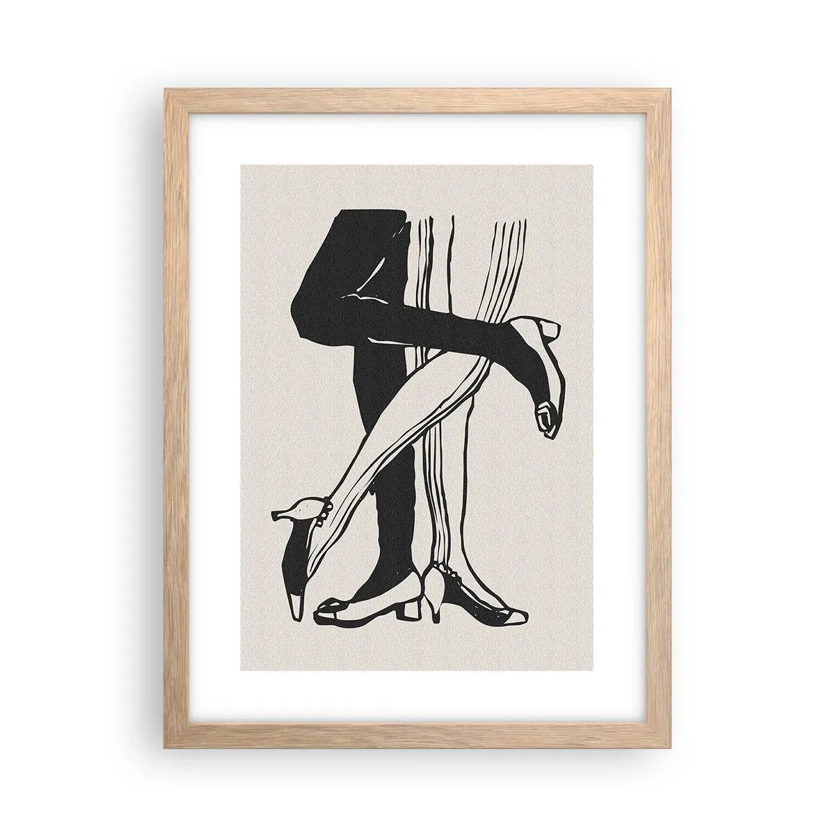 Poster in einem Rahmen aus heller Eiche - Weibliches Attribut - 30x40 cm