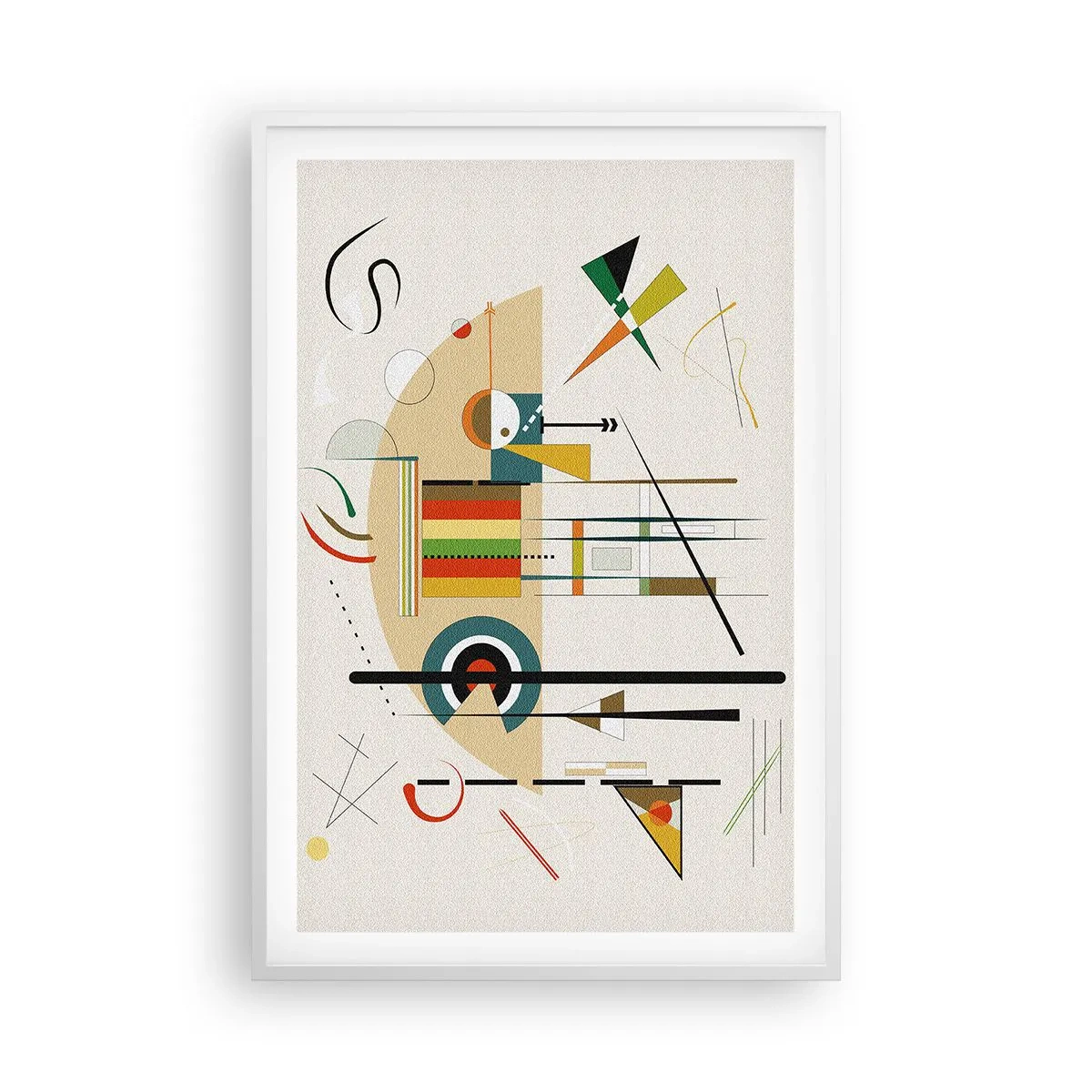 Poster in einem weißen Rahmen - Und die Welt lacht - 61x91 cm