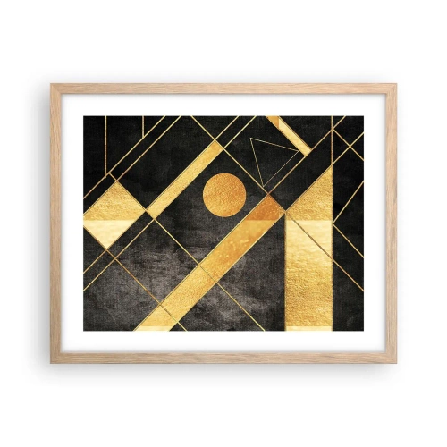 Poster in einem Rahmen aus heller Eiche - Die Sonne der Wüste - 50x40 cm