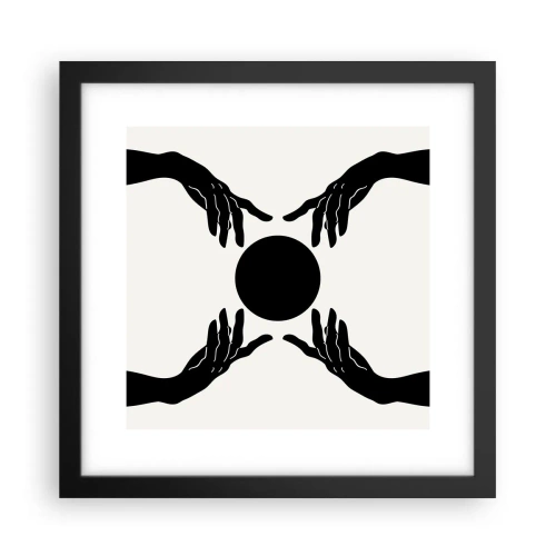 Poster in einem schwarzem Rahmen - Geheimes Zeichen - 30x30 cm