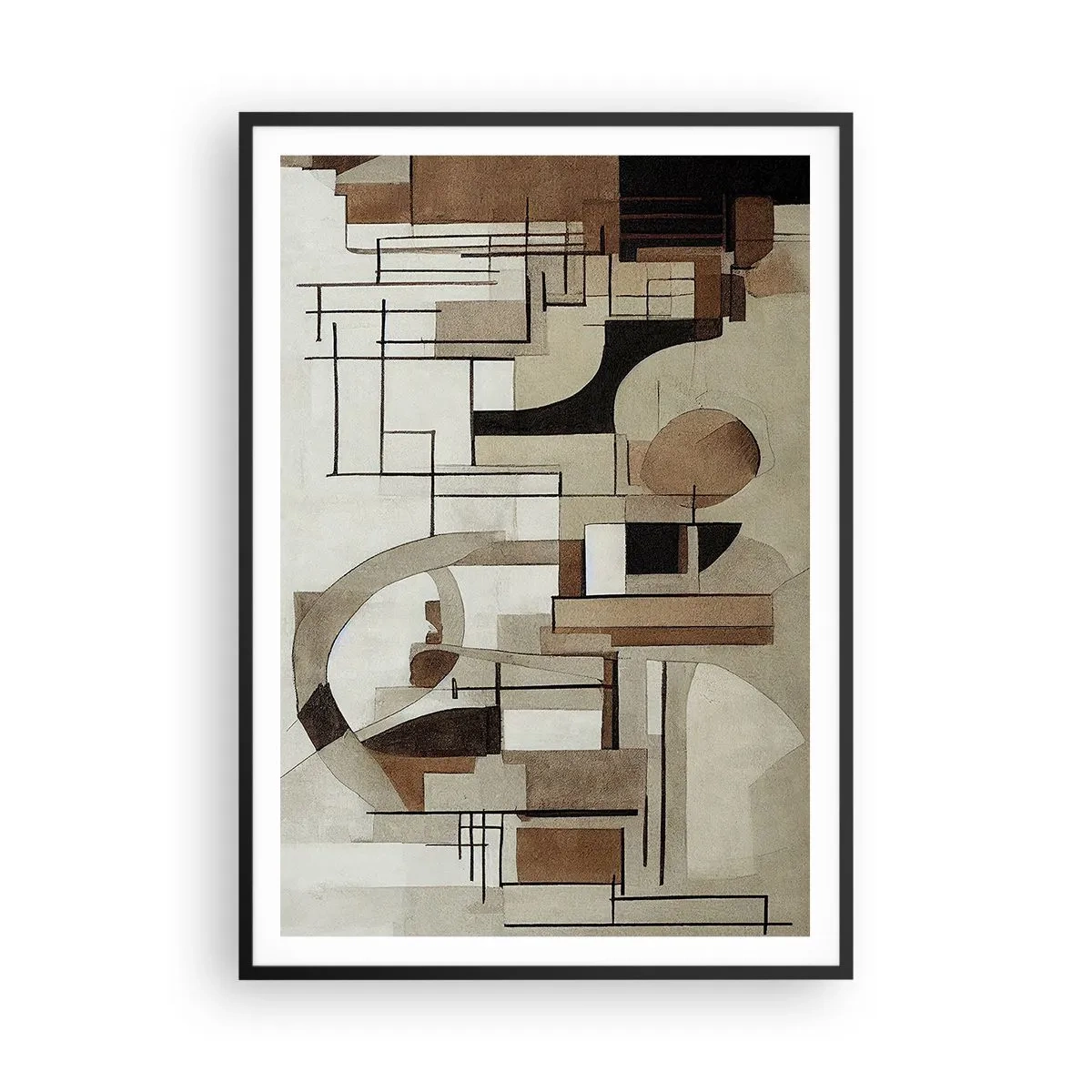 Poster in einem schwarzem Rahmen - Stadtbild 2.0 - 70x100 cm