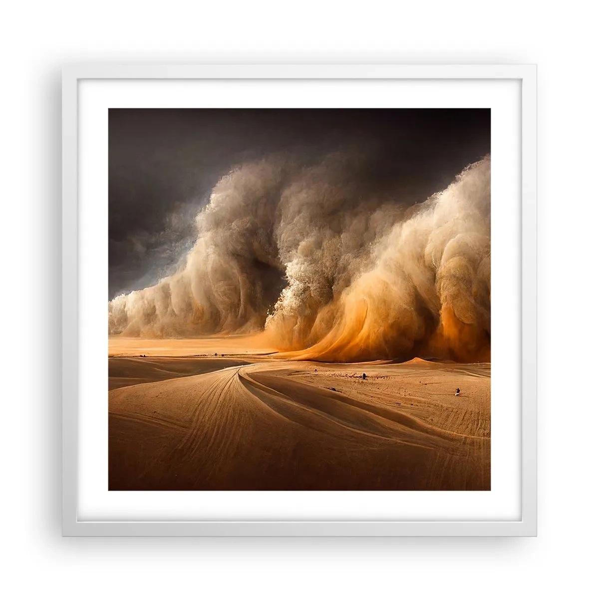Poster in einem weißen Rahmen - Zorn der Wüste - 50x50 cm