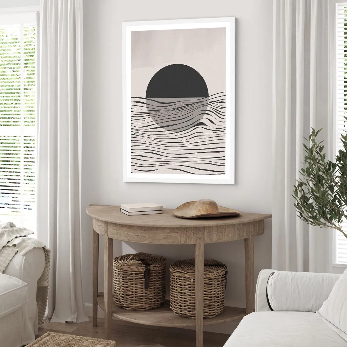 Poster in einem weißen Rahmen - Halbe Komposition - 50x70 cm