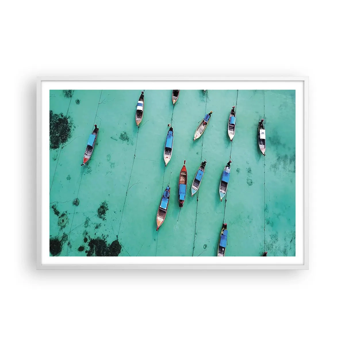 Poster in einem weißen Rahmen - In freudiger Erwartung - 100x70 cm