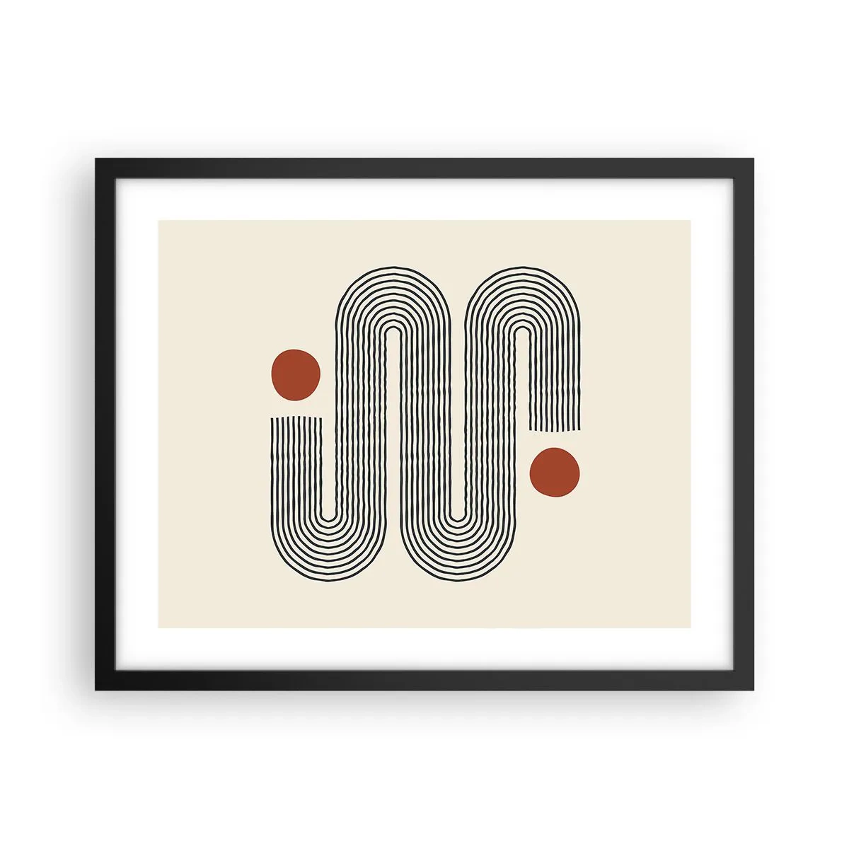 Poster in einem schwarzem Rahmen - Vom Anfang bis zum Ende - 50x40 cm