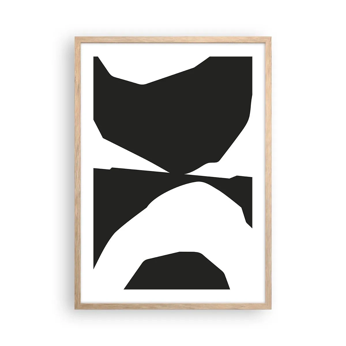 Poster in einem Rahmen aus heller Eiche - Positiv negativ - 50x70 cm