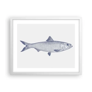 Poster in einem weißen Rahmen - Grüße aus den nördlichen Meeren - 50x40 cm