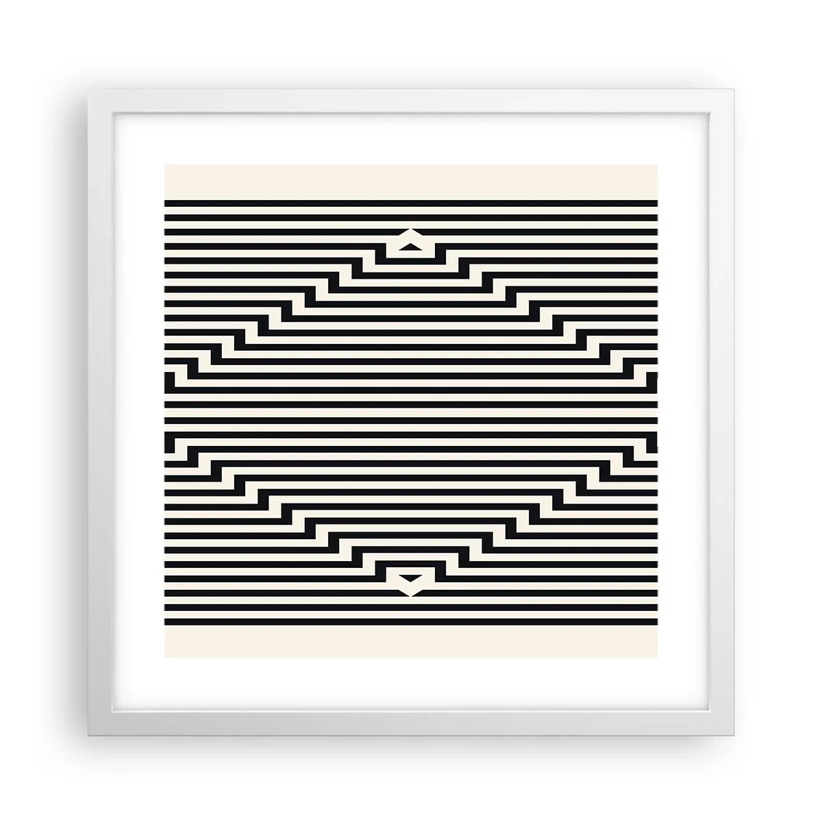 Poster in einem weißen Rahmen - Geometrische Illusion - 40x40 cm