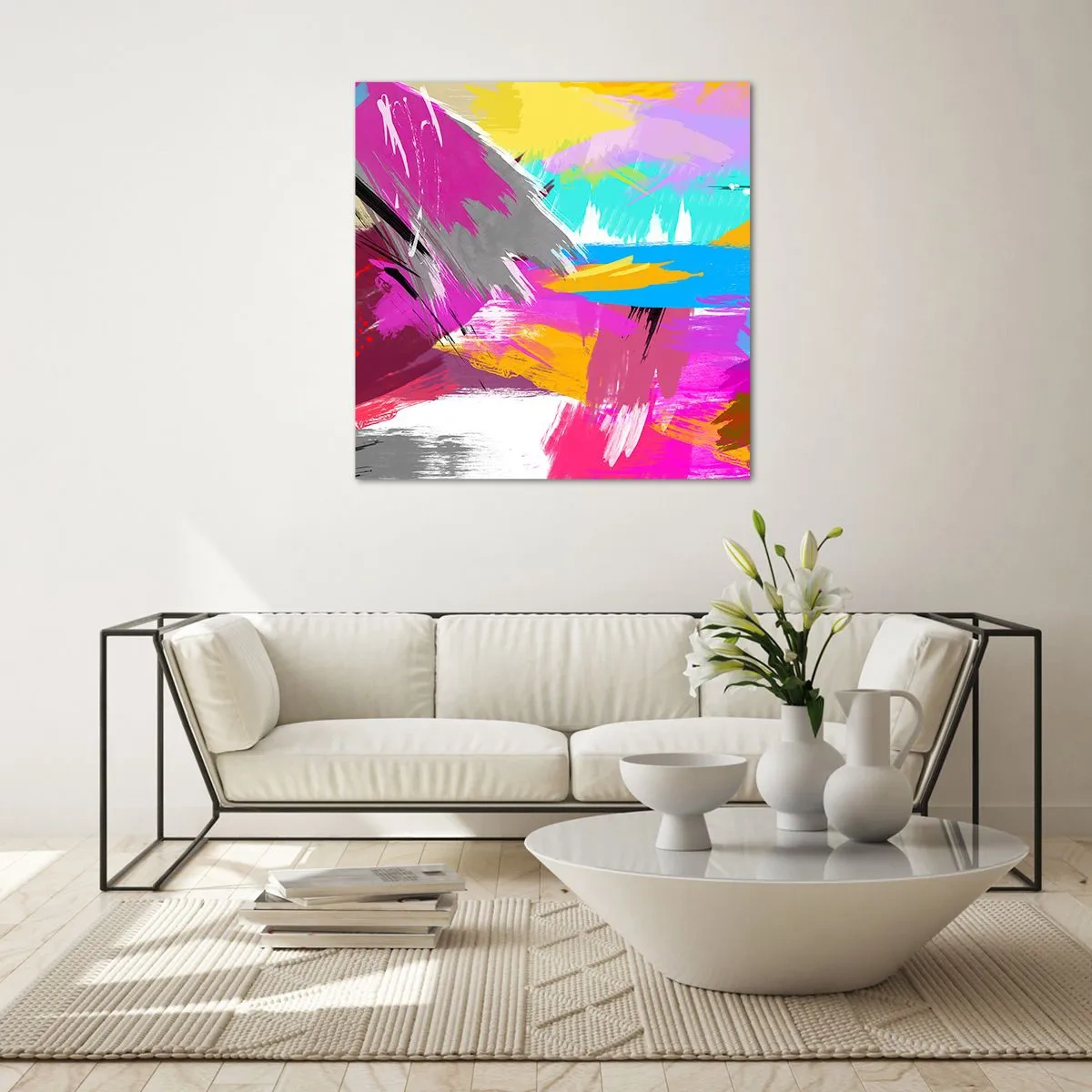 Glasbild - Bild auf glas - Und nochmal und nochmal und nochmal wieder - 60x60 cm