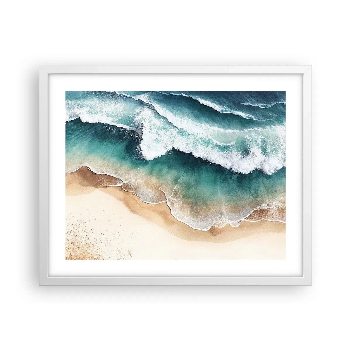 Poster in einem weißen Rahmen - Das ewige Treffen - 50x40 cm