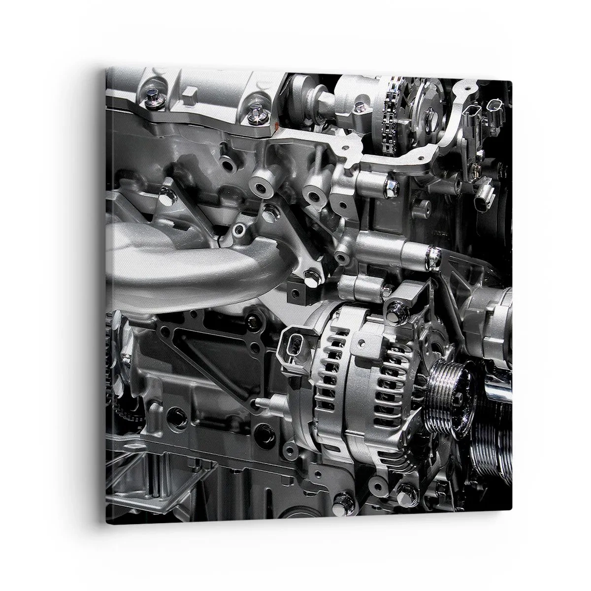 Bild auf Leinwand - Leinwandbild - Stahl, schön, stark - 40x40 cm