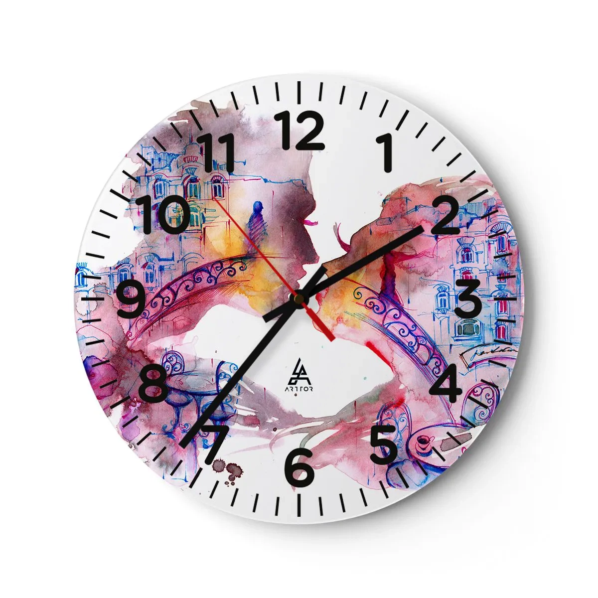 Wanduhr - Glasuhr - Die geheime Seufzerbrücke - 30x30 cm