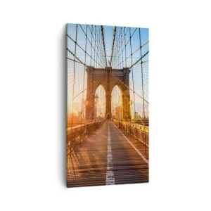 Bild auf Leinwand - Leinwandbild - Auf der goldenen Brücke - 45x80 cm
