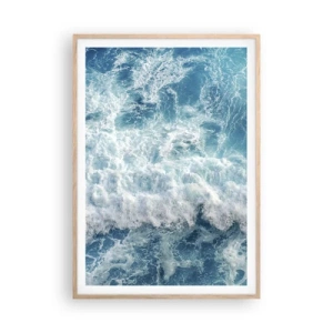 Poster in einem Rahmen aus heller Eiche - Freudig und springend - 70x100 cm