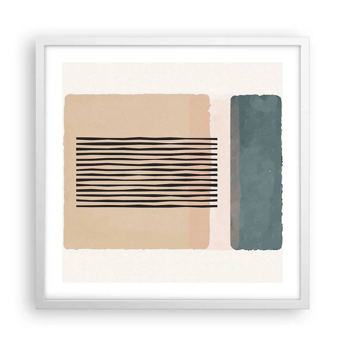 Poster in einem weißen Rahmen - Alles ist in Ordnung - 50x50 cm