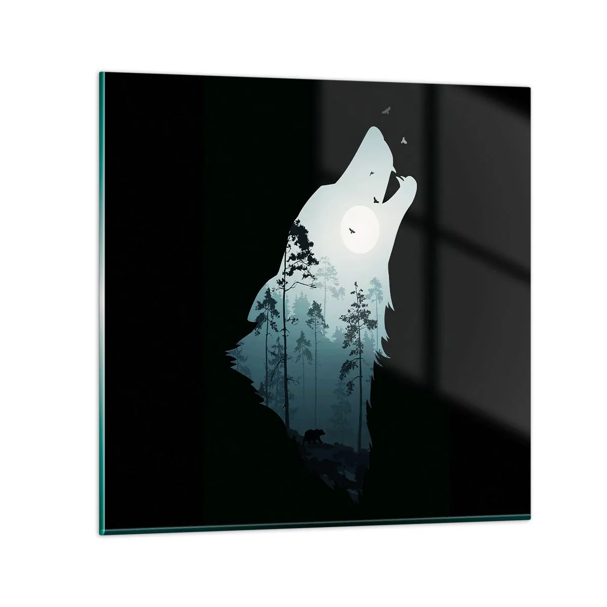 Glasbild - Bild auf glas - Die Stimme der Waldnacht - 30x30 cm