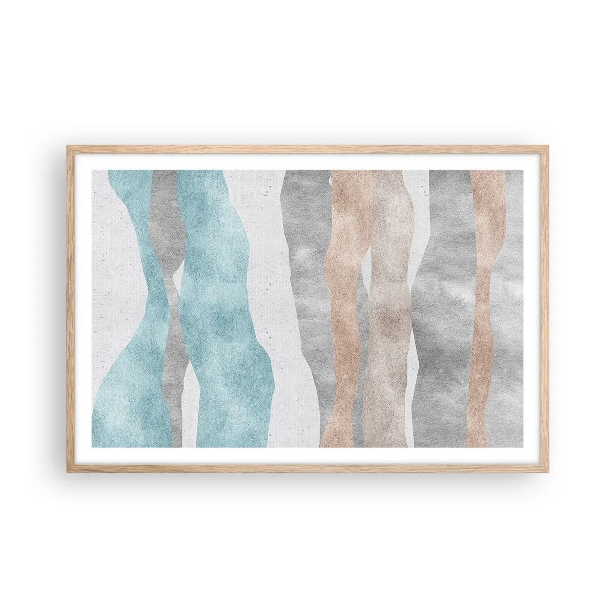 Poster in einem Rahmen aus heller Eiche - Studie über Nähe - 91x61 cm