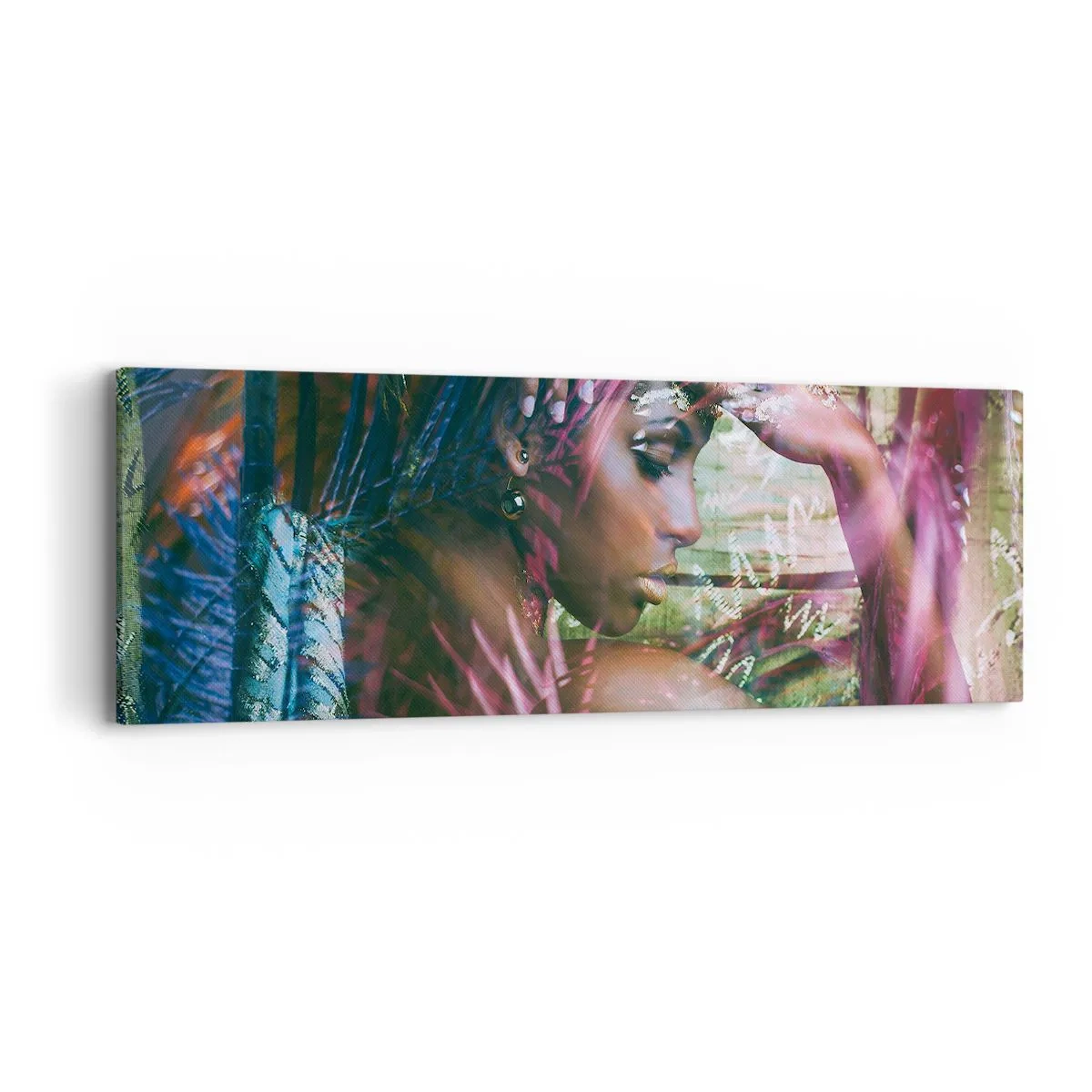 Bild auf Leinwand - Leinwandbild - Mutter Natur im Dschungel - 90x30 cm