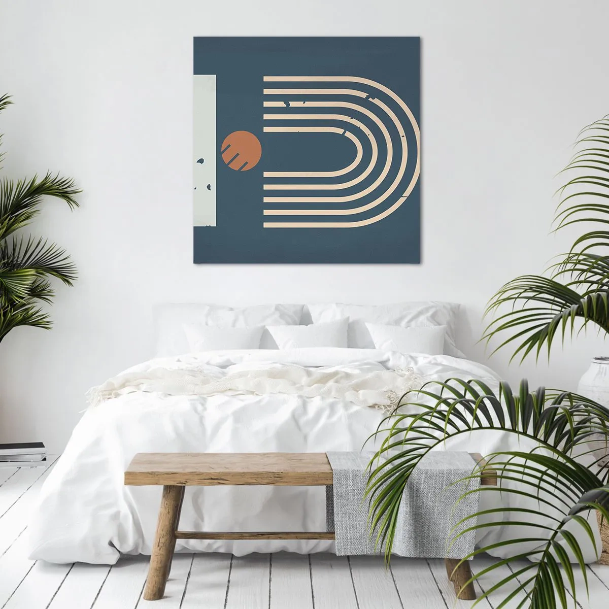 Bild auf Leinwand - Leinwandbild - Geometrie auf dem Granatapfel - 40x40 cm