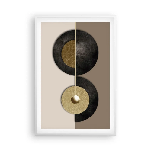 Poster in einem weißen Rahmen - Variationen rund um den Kreis - 61x91 cm