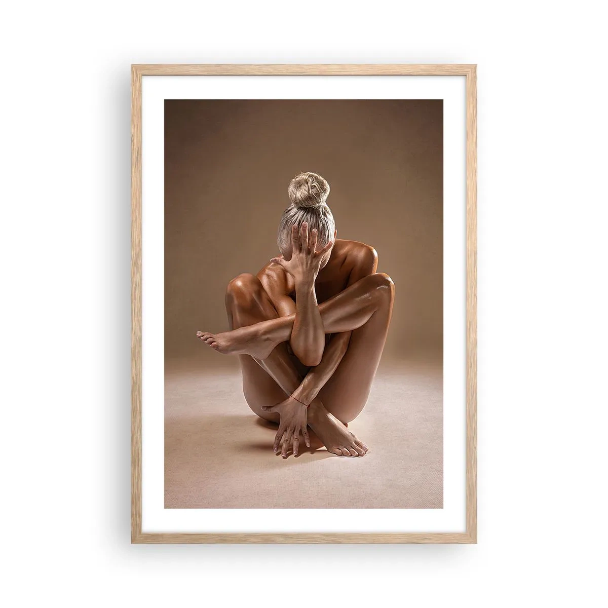 Poster in einem Rahmen aus heller Eiche - Die Einheit von Körper und Geist - 50x70 cm