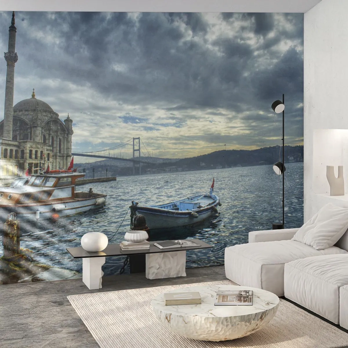 Selbstklebende Fototapete Deluxe Sticker - An der Grenze der Welten - Stadt, Istanbul, Türkei - 350x256 cm