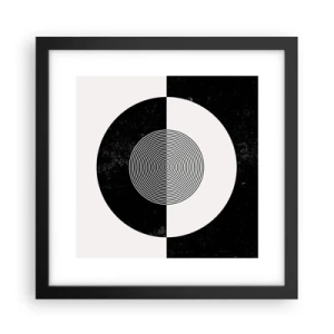 Poster in einem schwarzem Rahmen - Harmonie in Schwarz und Weiß - 30x30 cm
