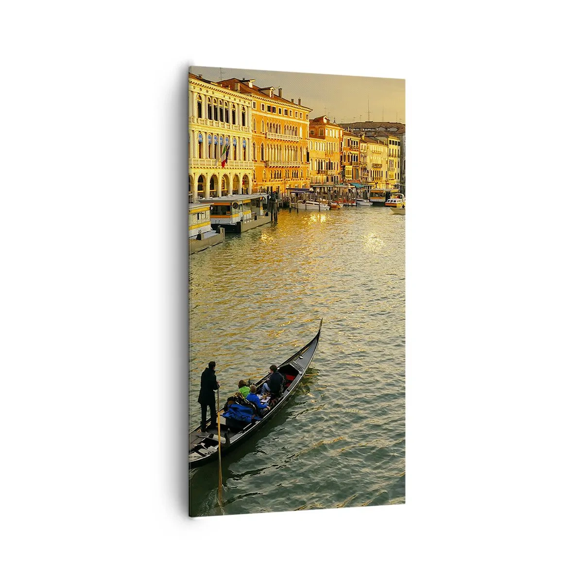 Bild auf Leinwand - Leinwandbild - Auf der Sonnenseite der Straße - 65x120 cm