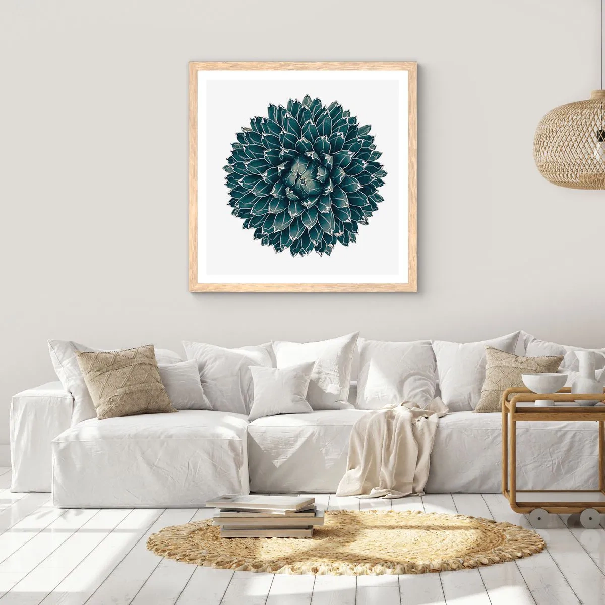 Poster in einem Rahmen aus heller Eiche - Stern der Wüste - 30x30 cm