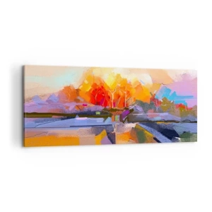 Bild auf Leinwand - Leinwandbild - Der Herbst ist geworden - 100x40 cm