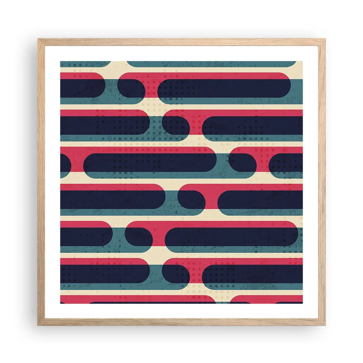 Poster in einem Rahmen aus heller Eiche - In die Tiefe und vorwärts - 60x60 cm